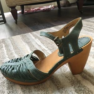 Dark Green Strappy Sandals